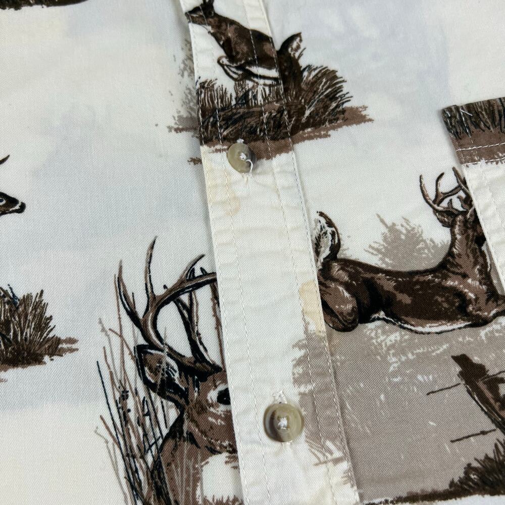 Outdoor Life Field Tested Buck Print Button Down Shirt Men's size 2XL AOP - Picture 7 of 8